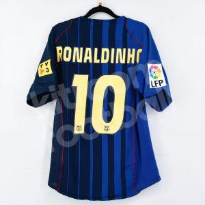 2004-05 Barcelona Away Shirt #10 RONALDINHO (Excellent) M - Image 1