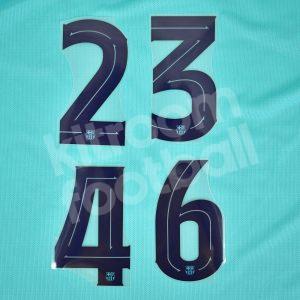 2019-20 Barcelona Third Shorts Numbers Player Issue Avery Blue Champions League (10cm)
