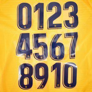 2019-21 Barcelona Away Shorts Numbers Player Issue Avery Blue La Liga (10cm)