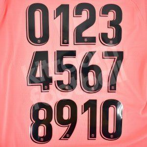 2018-19 Barcelona Third Shorts Numbers Player Issue Avery Black (10cm)