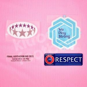 2020-21 Barcelona Womens Final Champions League Player Issue Patches vs Chelsea
