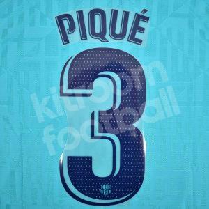 2019-20 Barcelona Player Issue Name Set Third La Liga - #3 PIQUÉ