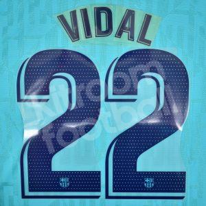 2019-20 Barcelona Player Issue Name Set Third La Liga - #22 VIDAL