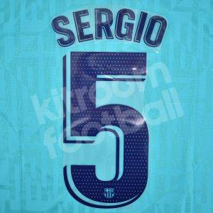 2019-20 Barcelona Player Issue Name Set Third La Liga - #5 SERGIO