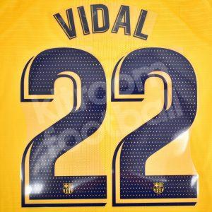 2019-20 Barcelona Player Issue Name Set Away La Liga - #22 VIDAL