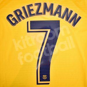 Original Player Issue 2020-21 Barcelona Away Name Set #7 GRIEZMANN La Liga