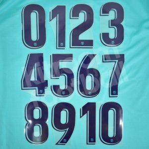 2019-20 Barcelona Third Shorts Numbers Player Issue Avery Blue La Liga (10cm)