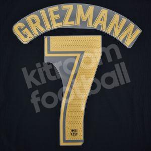 2020-21 Barcelona Player Issue Name Set Away La Liga Gold - #7 GRIEZMANN