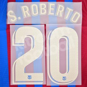 2021-22 Barcelona Home Name Set La Liga Repro - #20 S. ROBERTO