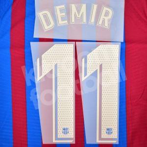 2021-22 Barcelona Home Name Set La Liga Repro - #11 DEMIR