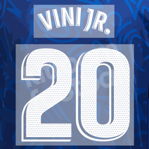 2021-22 Real Madrid Name Set La Liga Repro - #20 VINI JR. (White)
