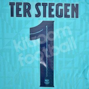 2019-20 Barcelona Player Issue Name Set Third Champions League - #1 TER STEGEN