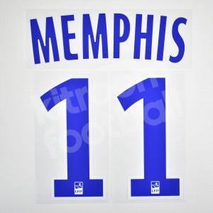Original Player Issue 2018-19 Lyon Name Number Set Home #11 MEMPHIS Ligue One