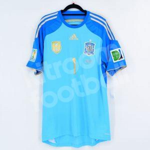 2014 World Cup Spain Player Issue Goalkeeper Shirt #1 I. CASILLAS Adizero *New* 8-L - Image 3