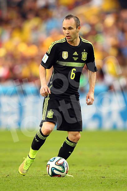 2014 World Cup Spain Away Player Issue Shirt #6 A. INIESTA Adizero