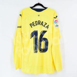 2018-19 Villarreal Home Shirt #16 PEDRAZA Match Worn L