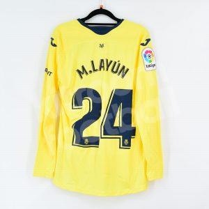 2018-19 Villarreal Home Shirt #24 M. LAYÚN Match Worn M