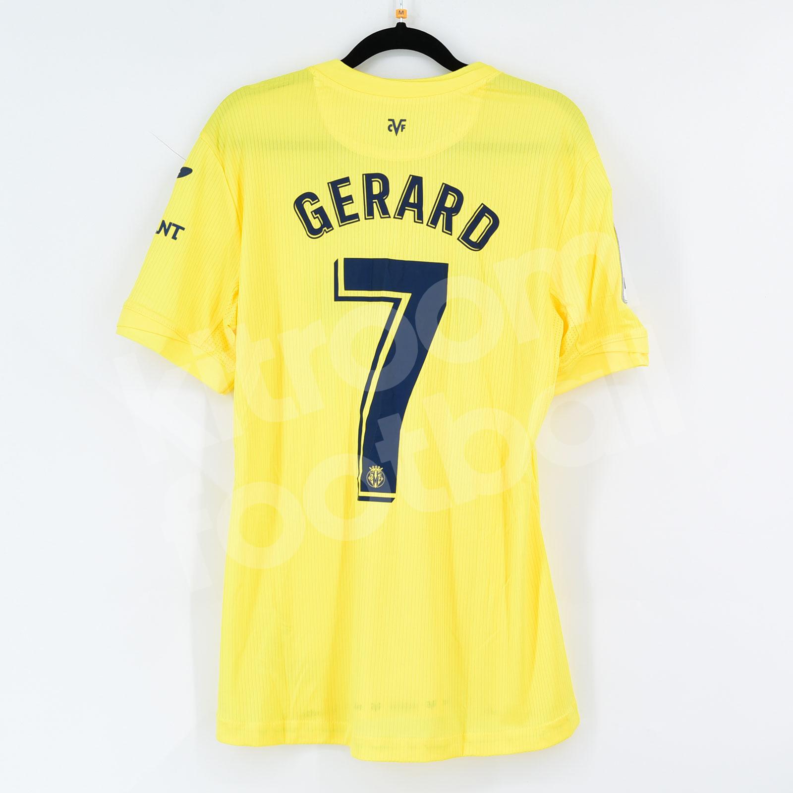 2018-19 Villarreal Home Shirt #7 GERARD Match Worn M – Kitroom