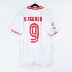 2012-13 Sevilla FC Home Shirt #9 A. NEGREDO Match Worn Signed
