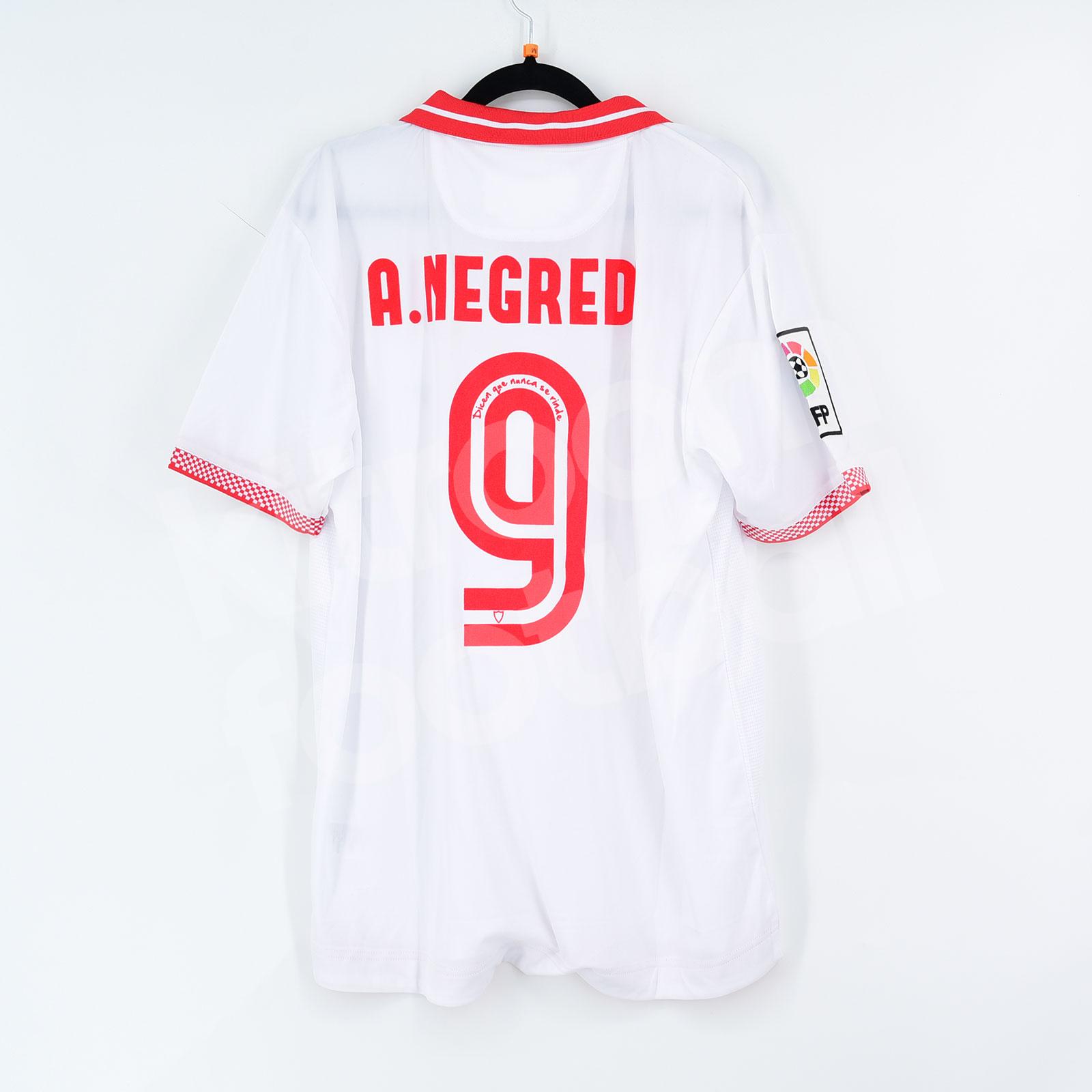 Maillot Officiel Sevilla FC Joma - Taille L - Publicidad Respect Nº 19 Negredo