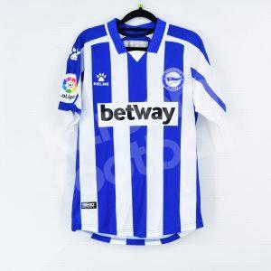 2020-21 Alaves Home Shirt #24 JOTA Match Worn - Image 3