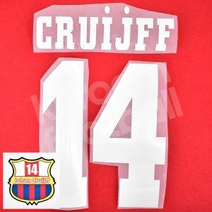 1999 Ajax Name Set Logo Flock #14 CRUIJFF Tribute Match Johan Cruyff