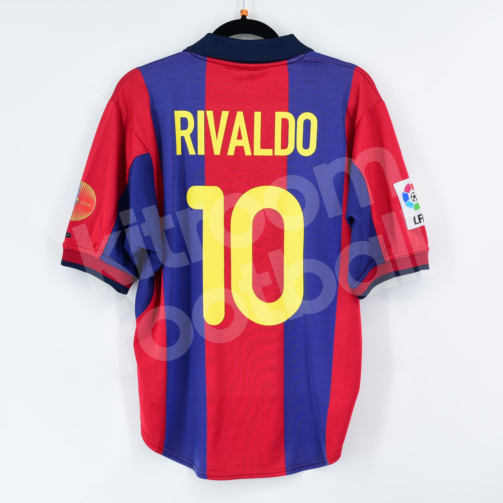 2000-01 Barcelona Home Shirt #10 RIVALDO (Good) M – Kitroom Football