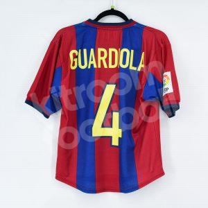 1998-99 Barcelona Home Shirt #4 GUARDIOLA (Good) S - Image 1