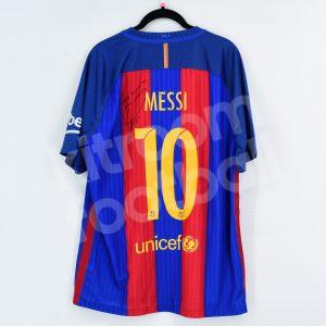 2016-17 Barcelona Home Shirt #10 MESSI (Excellent) L SIGNED - Image 1