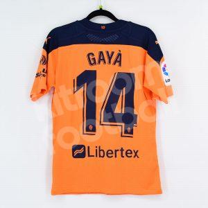 2020-21 Valencia Issue Home Shirt #14 GAYA Match Worn Camiseta vs Alaves