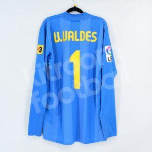 2007-08 Barcelona Goalkeeper Player Issue Shirt #1 V. VALDES La Liga