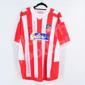 2003-04 Atletico Madrid Home Shirt #25 CONTRA XL Signed - Image 3
