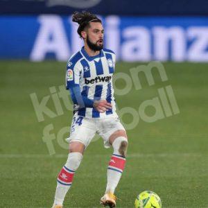 2020-21 Alaves Home Shirt #24 JOTA Match Worn - Image 4