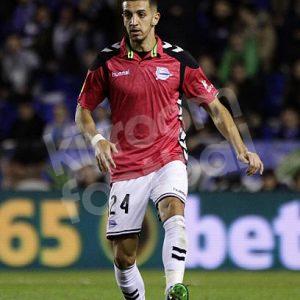 2016-17 Alaves Away #24 ZOU FEDDAL Match Worn Shirt L - Image 3