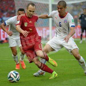 FIFA World Cup 2014 Spain Home Shirt Player Issue #6 A. INIESTA BNWT Size 8 Adizero - Image 4