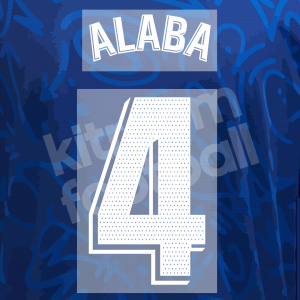 2021-22 Real Madrid Name Set La Liga Repro - #4 ALABA (White)