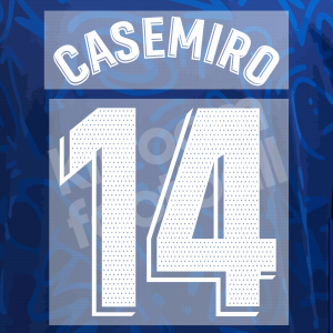 2021-22 Real Madrid Away Name Number Set #14 CASEMIRO  La Liga Repro