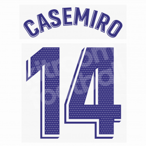 2021-22 Real Madrid Name Set La Liga - #14 CASEMIRO (Home)