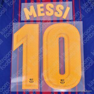2017-18 Barcelona Home Name Number Set #10 MESSI Repro v3