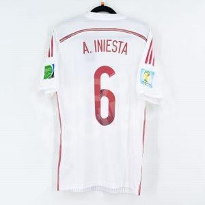 2014 World Cup Spain Third Player Issue Shirt #6 A. INIESTA Adizero *New* 6-M