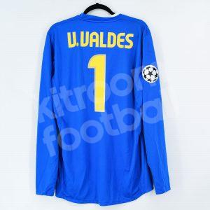 2008-09 Barcelona Player Issue Goalkeeper Shirt #1 V. VALDES *New* XL Champions League Blue