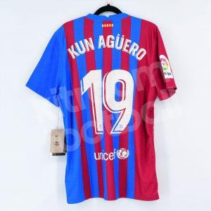 2021-22 Barcelona Home Match Shirt #19 KUN AGUERO *New* L La Liga Dri-FIT ADV