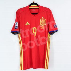 EURO 2016 Spain Home Shirt #9 PACO ALCÁCER *New* M Adidas - Image 3