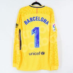 2017-18 Barcelona Gk Shirt #1 TER STEGEN Match Issued Un Worn vs Betis