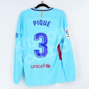 2017-18 Barcelona Away Shirt #3 PIQUÉ Match Issued Un Worn La Liga