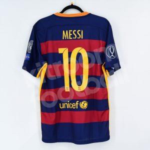 2015-16 Barcelona Home Shirt Nike #10 MESSI *New* M UEFA Supercup vs Sevilla