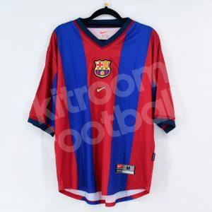 1998-99 Barcelona Home Shirt #10 MESSI (Fair) M - Image 3