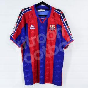 1995-96 Barcelona Home Shirt Kappa #11 HAGI (Good) M - Image 3