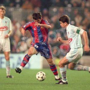 1995-96 Barcelona Home Shirt Kappa #11 HAGI (Good) M - Image 4