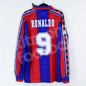 1996-97 Barcelona Home Shirt Kappa #9 RONALDO *New* LS Original - Image 1